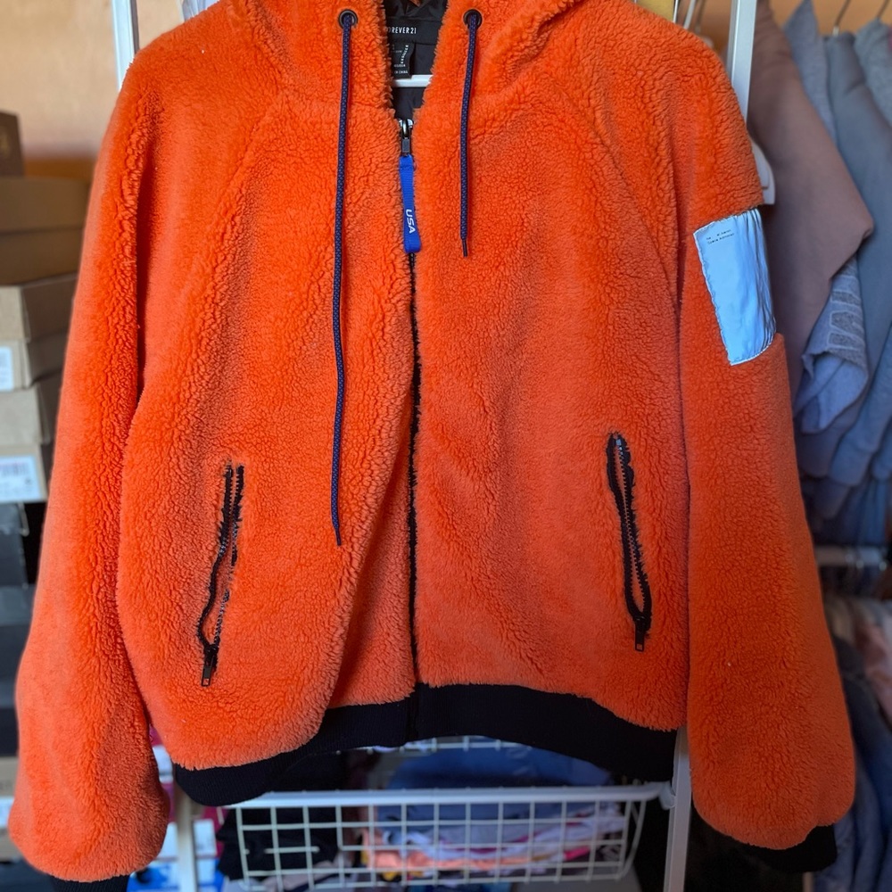 Orange Teddy Bear Coat